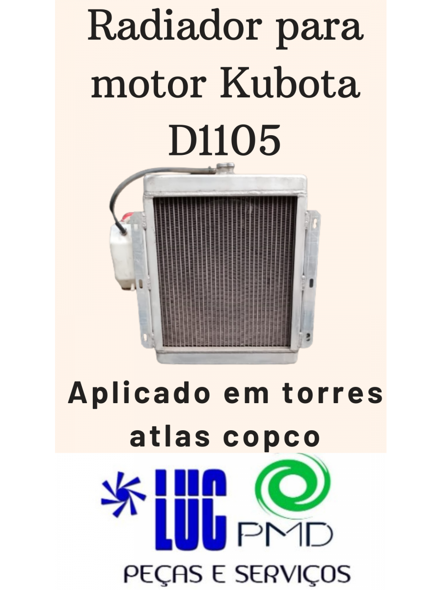Radiador para motor Kubota D1105