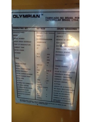 GRUPO GERADOR CATERPILLAR OLYMPIAN 100 KVA 